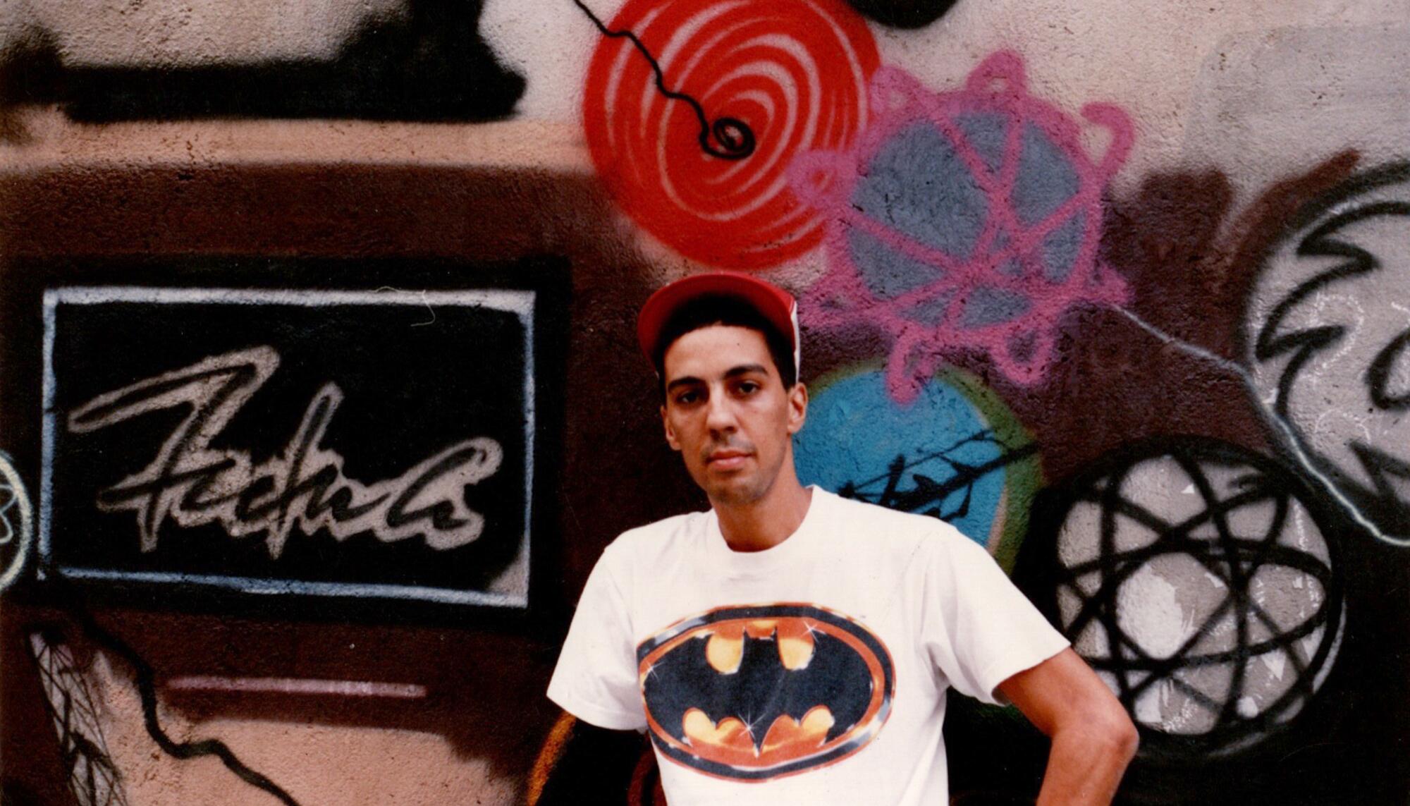 El artista Futura 2000, en Barcelona en el año 1992